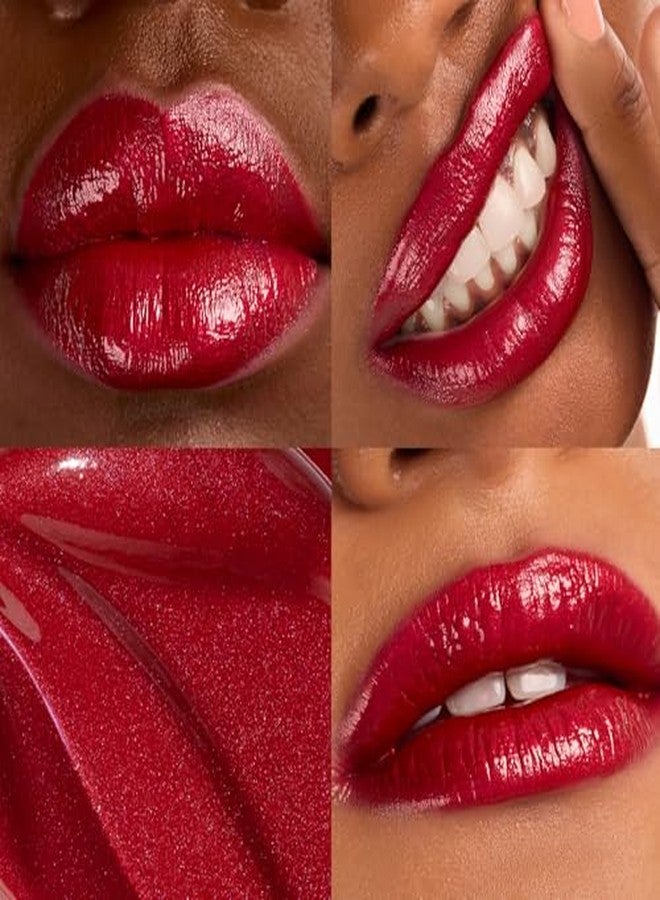 Black Radiance Cross Colours Metallic Liquid Lip, Moisture-Rich Ultra Glossy Finish, Pigment-Loaded Formula with Micro Glitter, Soft Paddle Applicator, Cruelty-Free - Vixen Red - Image 3