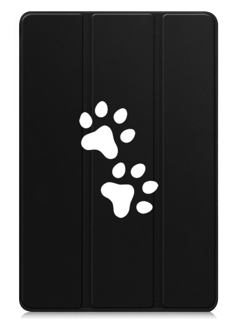 Theodor Protective Flip Case For Xiaomi Pad 7 & Xiaomi Pad 7 Pro With Trifold Stand Auto Wake Sleep Shockproof Cover - Paw - White - Image 1