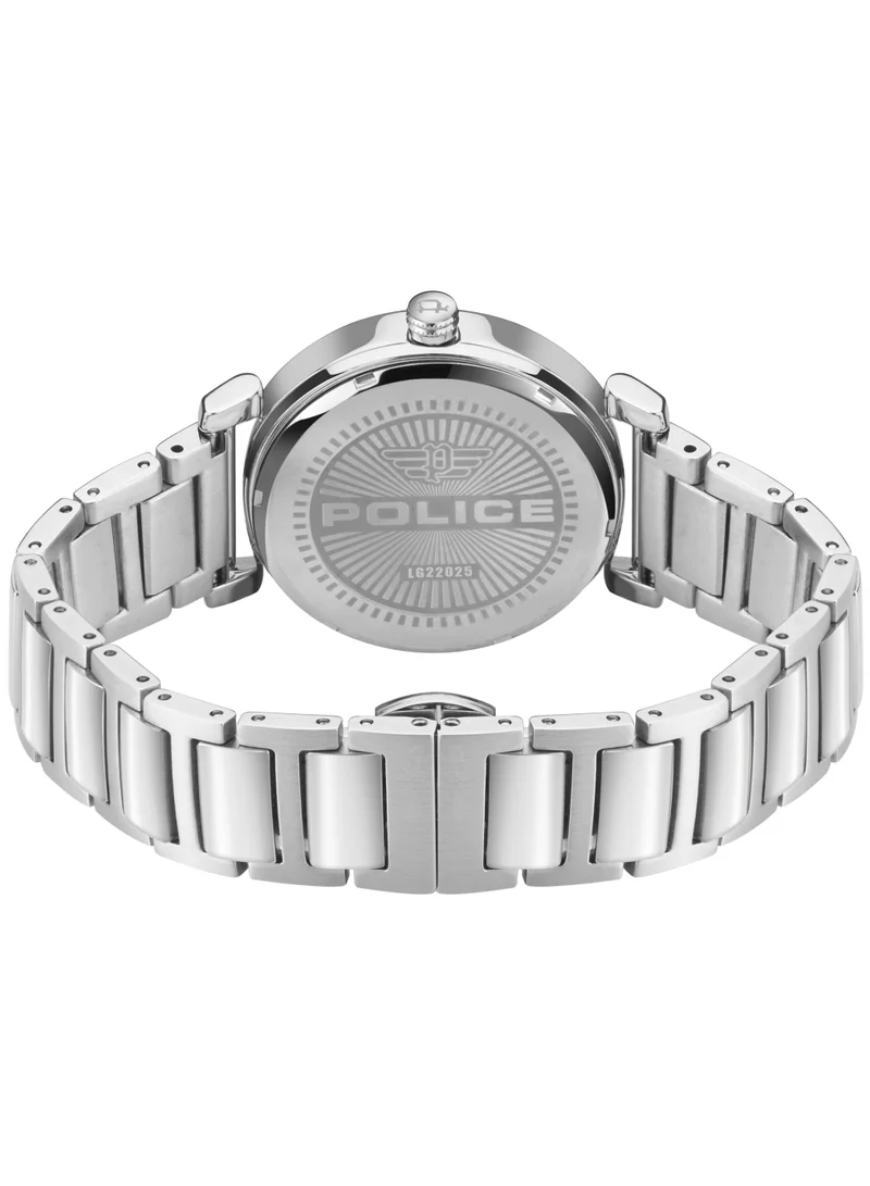 POLICE Women's Police Yeni Analogue Quartz Movement Satin Silver Dial with Silver Bracelet Watch for Women - PEWLG2202501