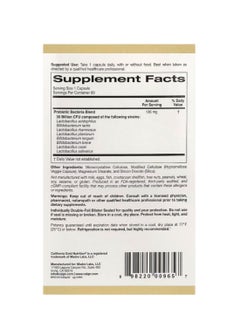 California Gold Nutrition LactoBif 30 Probiotic 30 Billion CFU 60 Veggie Capsules  - Image 2