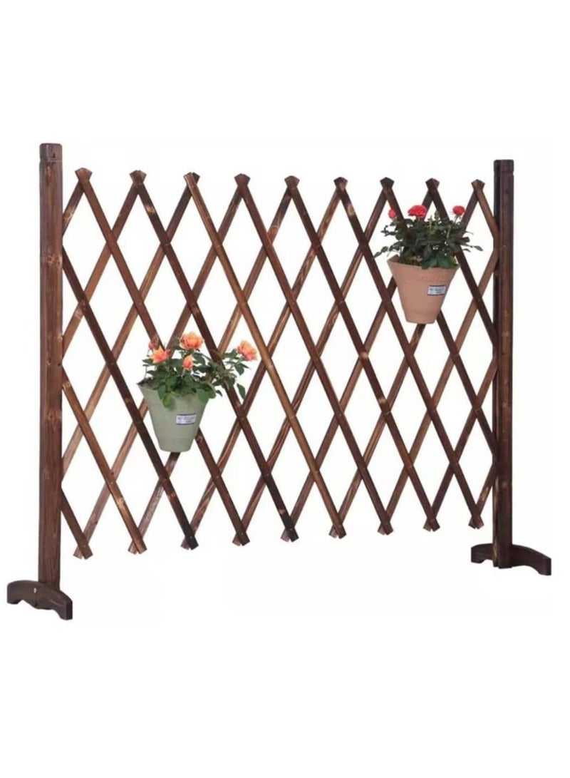Generic FFD Wooden Expandable Garden Fence Portable Wood Wicker Fence Privacy Screen Freestanding Fence Dog Pet Gate  - Image 1