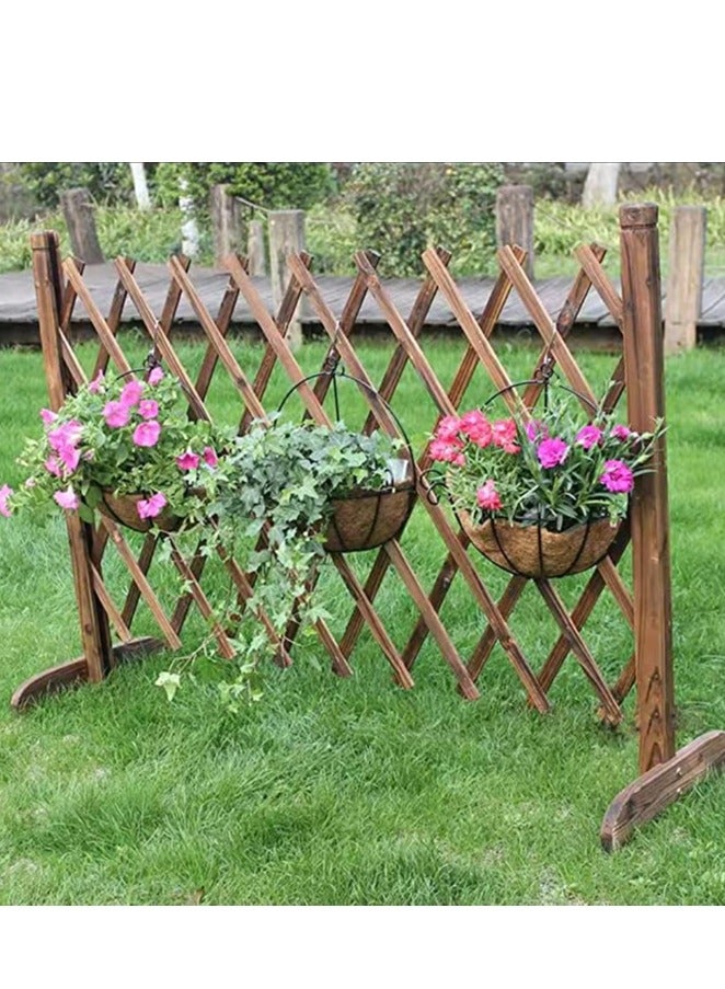 Generic FFD Wooden Expandable Garden Fence Portable Wood Wicker Fence Privacy Screen Freestanding Fence Dog Pet Gate  - Image 4