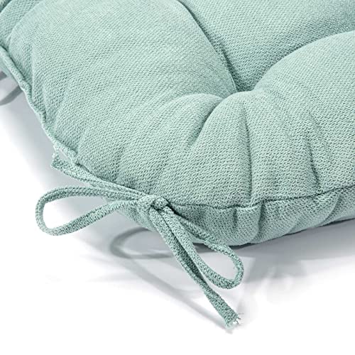 JAMPAYANG Chair Cushion, 4 Pack Chair Cushions for Dining Chairs, Chair Pads and Mat with Ties for Indoor Kitchen Seat and Desk (4 Count - 17 x 16 in, Aqua Blue) - Image 4
