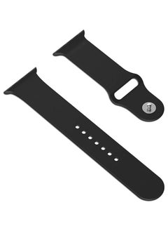 FITIT FITIT Bands for Apple Watch Band match with any Apple Watch Series 3 and Above (41mm 45mm and 49mm cases), Soft Silicone Sport Replacement Strap, Black  - Image 4