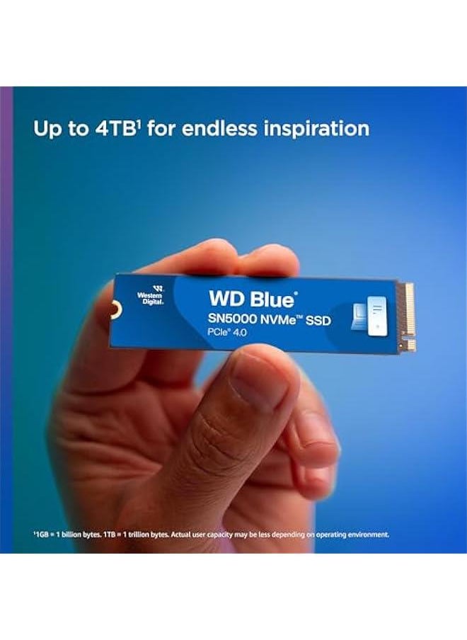 Arabest 1TB Western Digital Blue SN5000 NVMe Internal Solid State Drive SSD - PCIe Generation 4.0, M.2 2280, Speeds up to 5,150 Megabytes per second - WDS100T4B0E  - Image 3