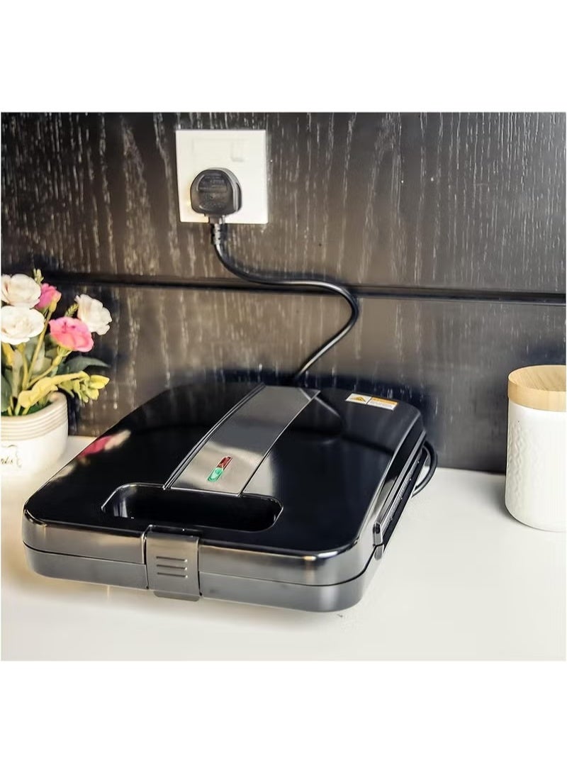 RIVORA Refura RE-911 1400W 4 Slice Dual Indicator Grill and Sandwich Maker with Removable Drip Tray - Image 5