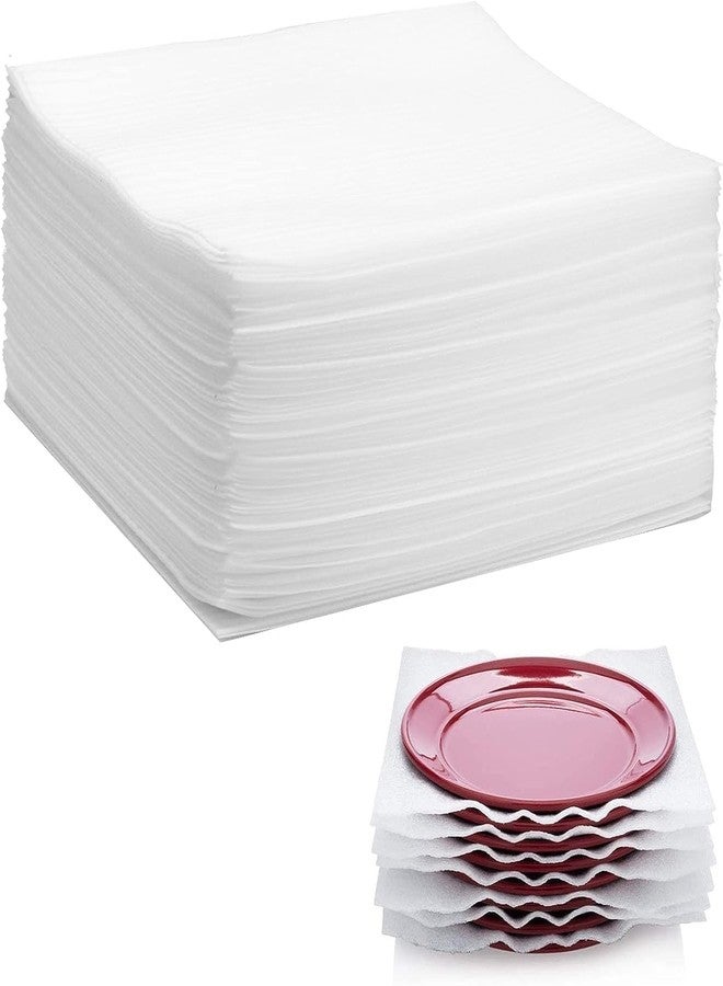 WAUPPY 100 Pack Foam Wrap Sheets for Packing Storage Shipping Moving Supplies, Cushion Foam Wrap Packing Foam for Dishes, China, Glass and Furniture (12”x12”) - Image 1