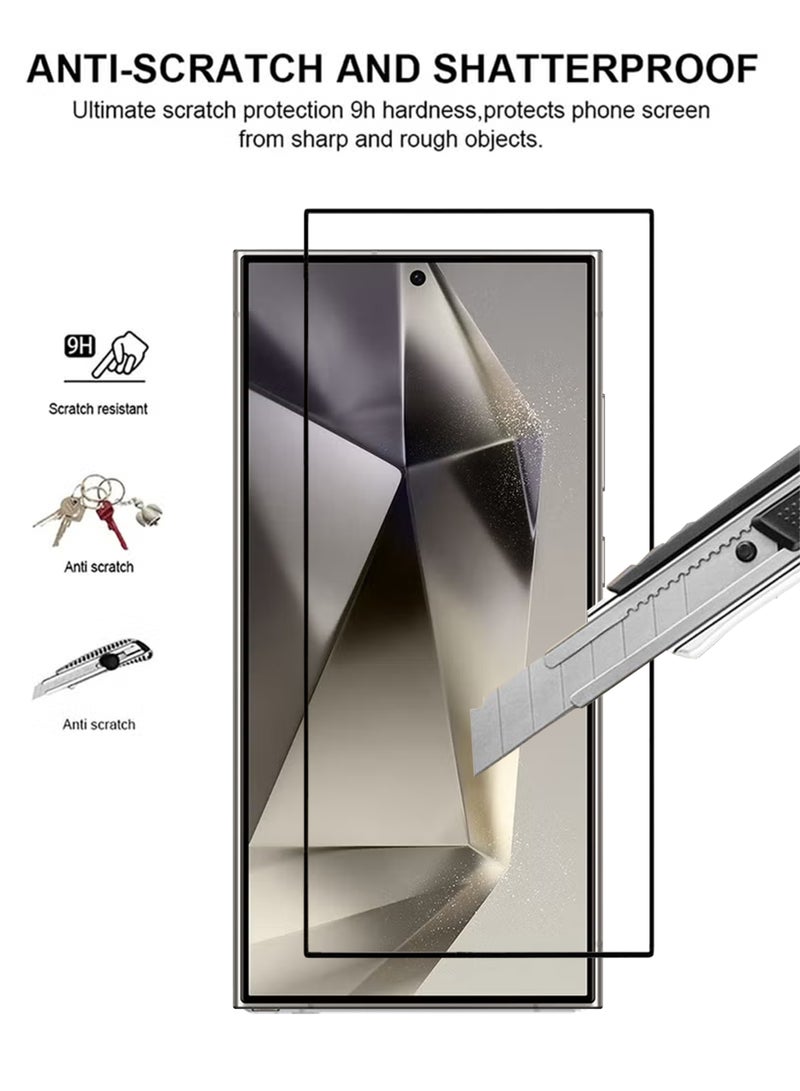 Samsung Galaxy S24 Ultra Screen Protector Premium Full Screen Tempered Glass For Samsung Galaxy S24 Ultra, High Transparency, Delicate Touch, Anti-Explosion, Smooth Arc Edges, Easy Installation - Image 2