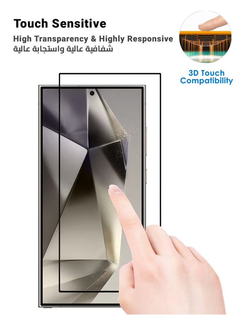 Samsung Galaxy S24 Ultra Screen Protector Premium Full Screen Tempered Glass For Samsung Galaxy S24 Ultra, High Transparency, Delicate Touch, Anti-Explosion, Smooth Arc Edges, Easy Installation - Image 3