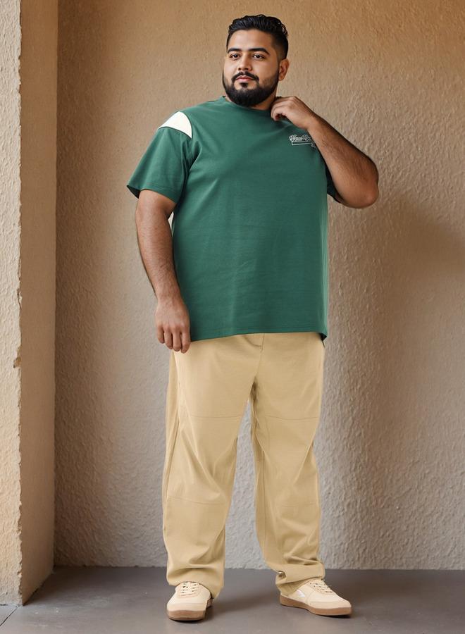 سبلاش فيڤ تيشيرت مقاس كبير بياقة دائرية وقصة مخيطة - Image 2