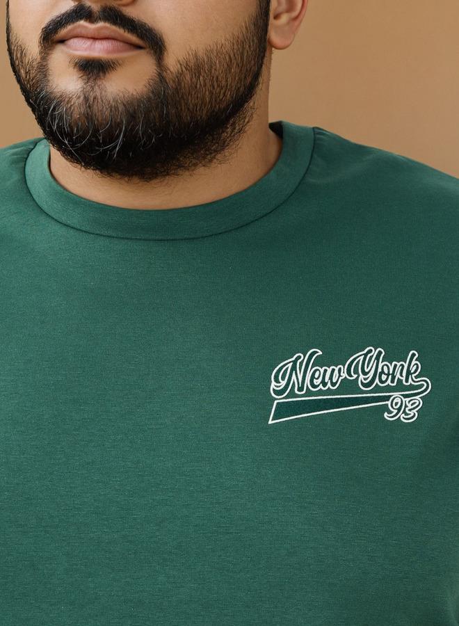 سبلاش فيڤ تيشيرت مقاس كبير بياقة دائرية وقصة مخيطة - Image 4