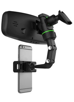 ELTRAZONE Multifunctional Rearview Mirror Phone Holder with 360° Rotation and 3-in-1 Charging Cable  - Image 2