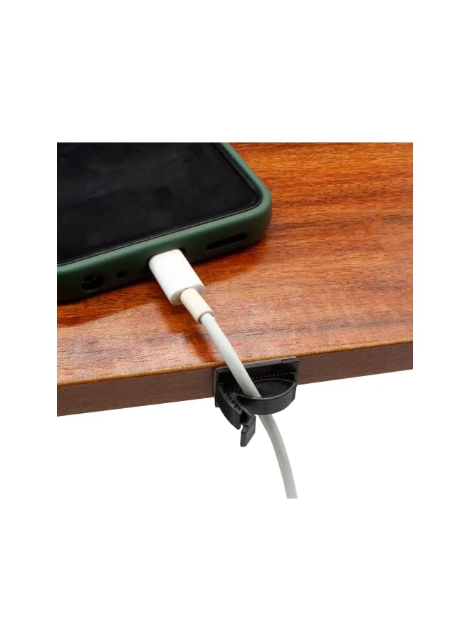 Green Tiger 50 Pieces Plastic Cord Adhesive Storagefor Cable Clips, Cable Organizer for Cord Cable Clamp Management - Image 5