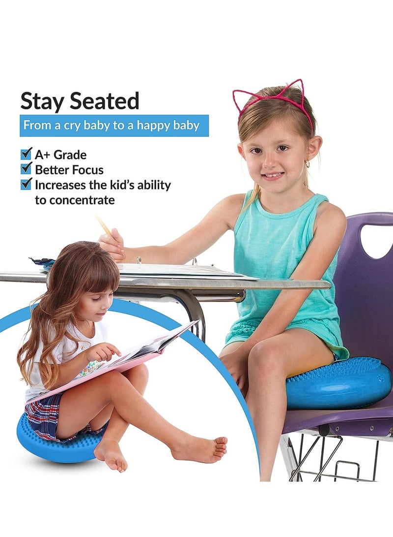 MIXDE balance disc,Core Balance Disc Trainer，Inflated Air Stability Wobble Cushion - Wiggle Seat to Improve Sitting Posture & Attention, Stability Balance Disc for All Age - Image 4
