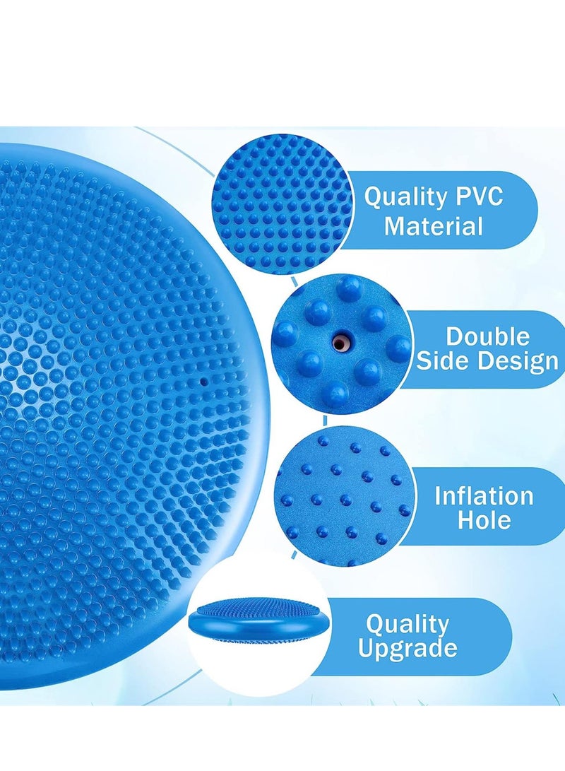 MIXDE balance disc,Core Balance Disc Trainer，Inflated Air Stability Wobble Cushion - Wiggle Seat to Improve Sitting Posture & Attention, Stability Balance Disc for All Age - Image 5