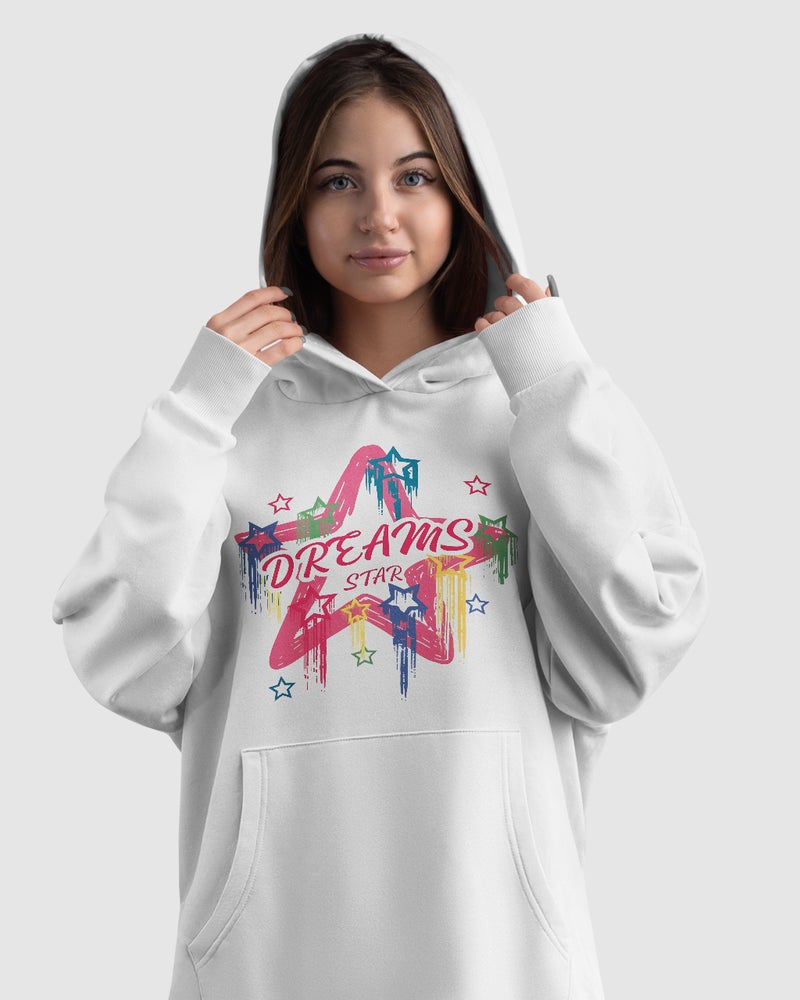 Glitter Women Winter Hoodie - White - Image 1