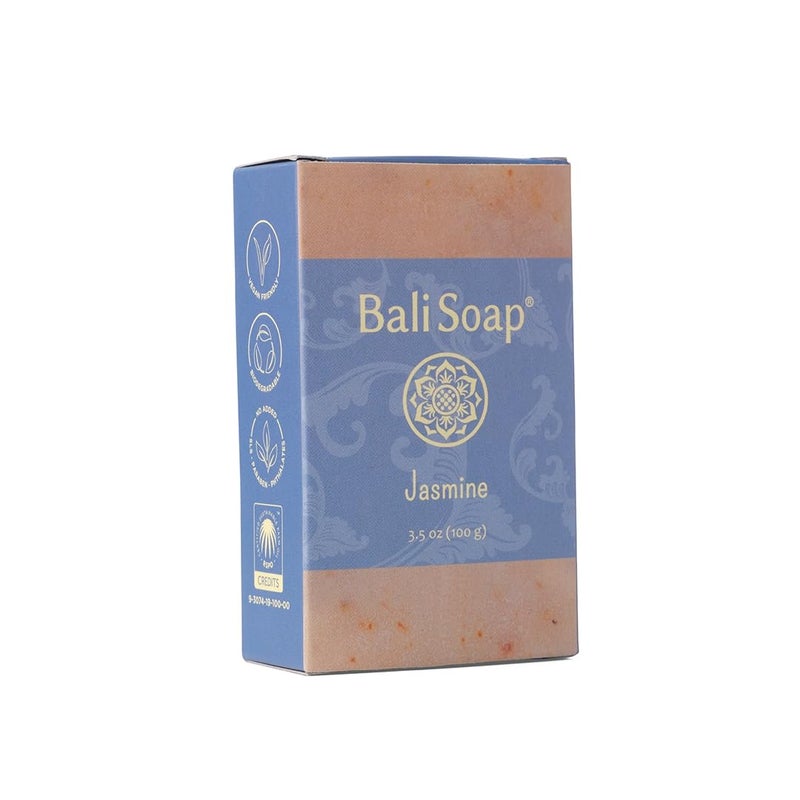 Bali Soap  Jasmine Natural Soap Bar for Men  Women  Vegan Handmade Exfoliating Soap  3 Pack 35 Oz each
