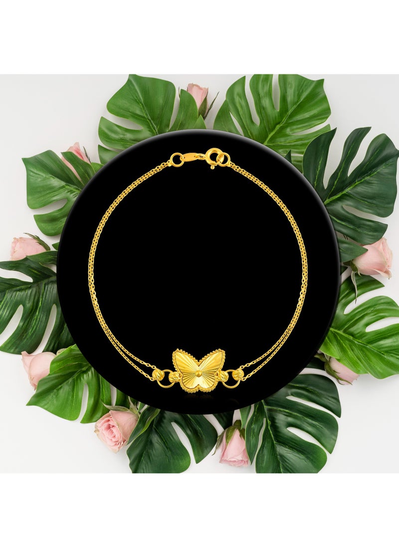BAFLEH JEWELLERY Grace in Flight – Butterfly-Shaped 22KT Gold Bracelet by Bafleh Jewellery  - Image 4