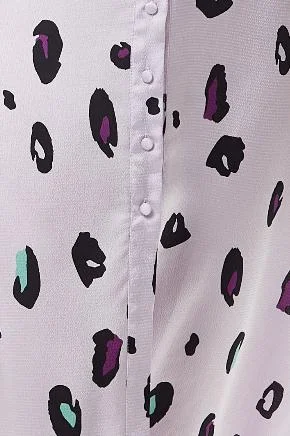 Liquorish  Off Shoulder Dress in Lilac Animal Print for Women | Best Price UAE