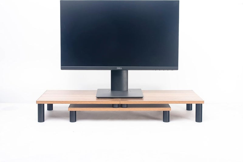 upergo Single & bulk storage compatible ID-42 Solid Wood Monitor Riser, Laptop Stand Desk Practical versatile construction - Image 2