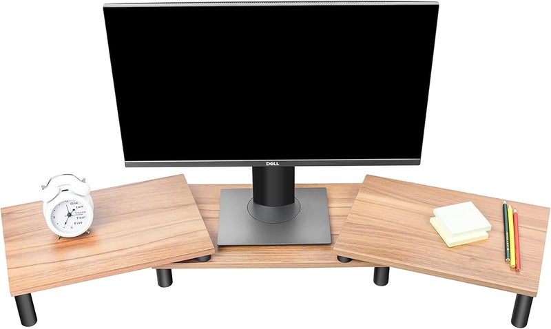 upergo Single & bulk storage compatible ID-42 Solid Wood Monitor Riser, Laptop Stand Desk Practical versatile construction - Image 3