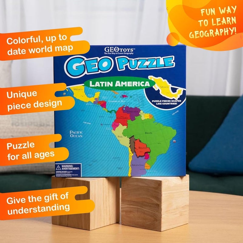 Geotoys GeoPuzzle Latin America - Educational Geography Jigsaw Puzzle (50 pcs) - Image 3