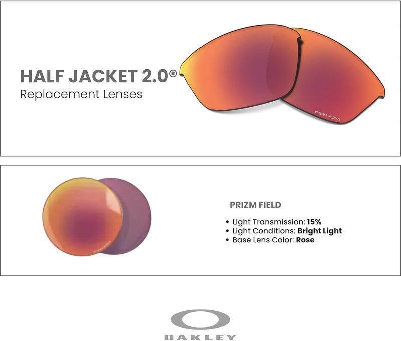 OAKLEY عدسات بديلة أصلية نصف جاكيت 2.0 XL OO9154 للرجال والنساء + حزمة كيس ميكروفايبر - الإطارات غير مشمولة - Image 3