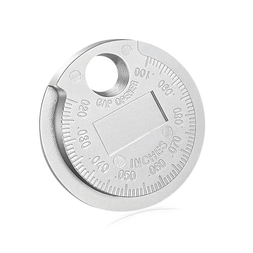 NYTKL Spark Plug Measuring Tool Wire Spark Plug Gap Gauge Scaled from 0020 to 0100 Inch Universal Zinc Alloy Spark Plug Adjustment Tools Gapper Gauge Car Accessories 1PCS - Image 1