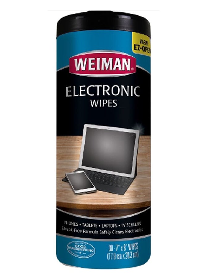 Weiman 30-Piece Electronic Screen Wipes 7 x 8 Inch 93  - Image 1