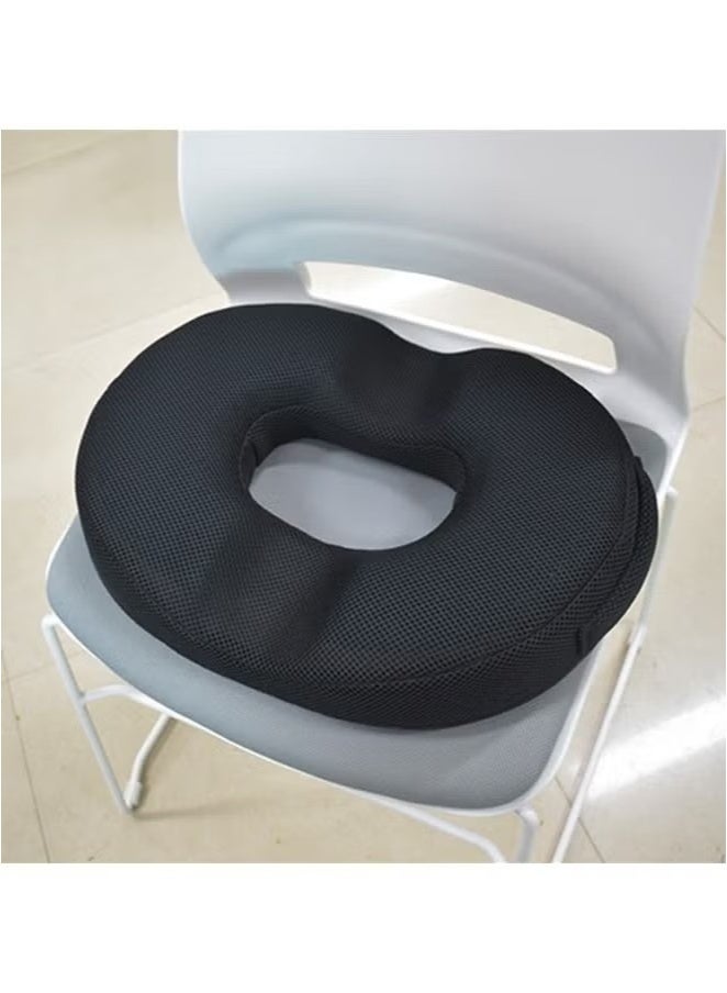 OMEVE Orthopedic Donut Pillow, Hemorrhoid Tailbone Pad, Sacral Chair Pillow, Relieving Postpartum Sciatic Nerve Problems During Pregnancy Pain (Velvet Black) - Image 1