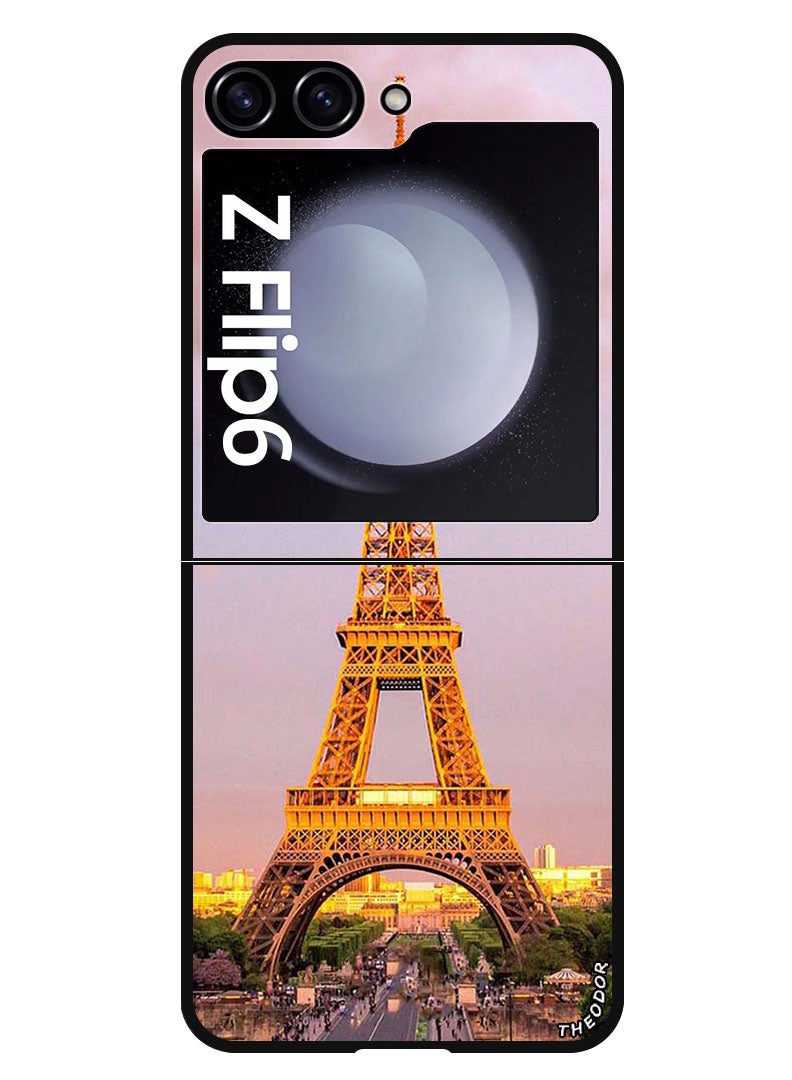 Theodor Protective Case Anti Scratch Shock Proof Bumper Cover For Samsung Galaxy Z Flip 6 Eiffel Tower - Image 1