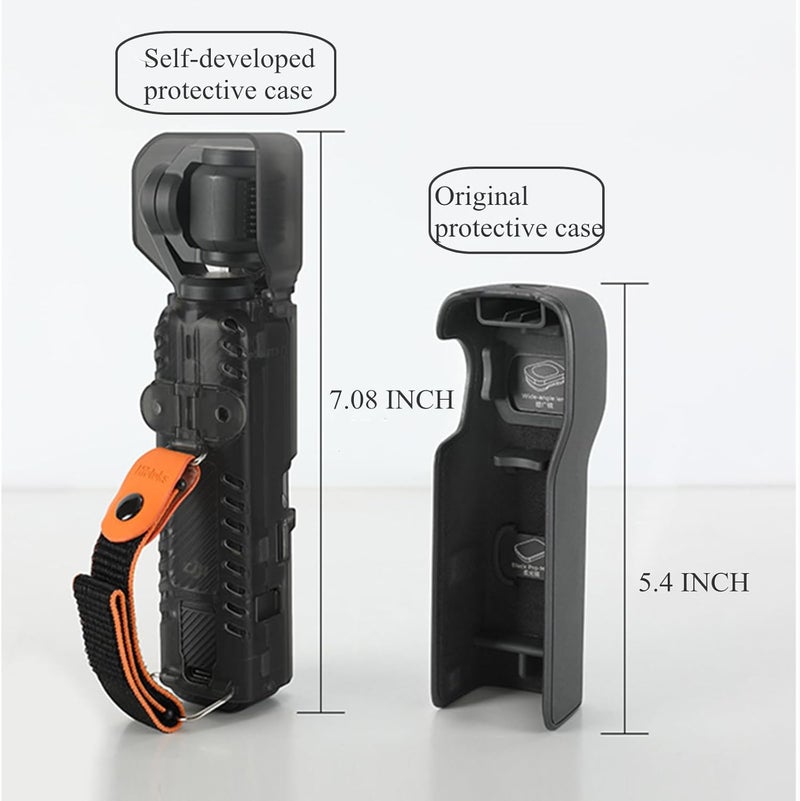 Xmipbs OSMO POCKET 3 Clear Protective Case AntiSlip Secure Finger Grip Strap Gimbal Guard Storage Shell for DJI Pocket 3 Gimbal Camera - Image 3