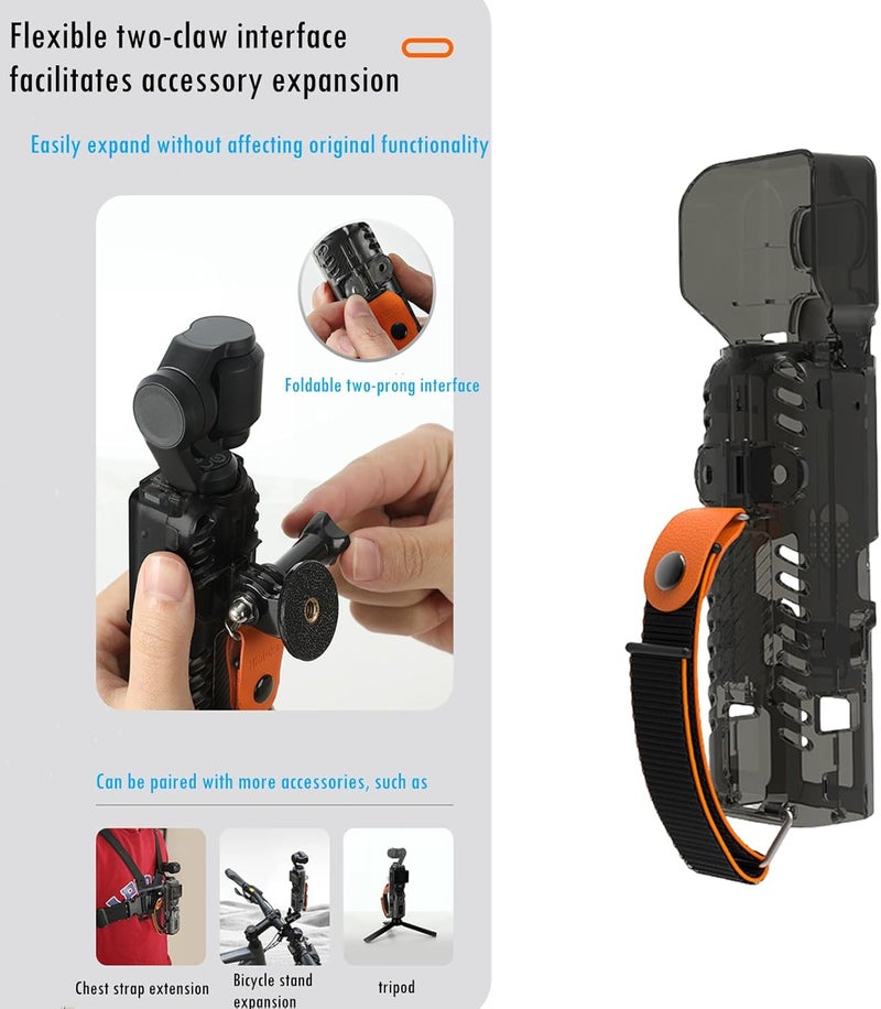 Xmipbs OSMO POCKET 3 Clear Protective Case AntiSlip Secure Finger Grip Strap Gimbal Guard Storage Shell for DJI Pocket 3 Gimbal Camera - Image 5