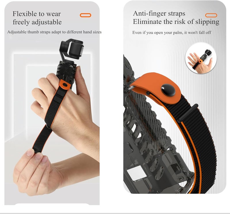 Xmipbs OSMO POCKET 3 Clear Protective Case AntiSlip Secure Finger Grip Strap Gimbal Guard Storage Shell for DJI Pocket 3 Gimbal Camera - Image 4