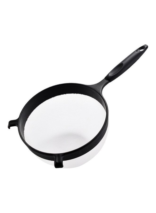 NIBEMINENT 5-Piece Plastic Flour Sieve Black/White - Image 1
