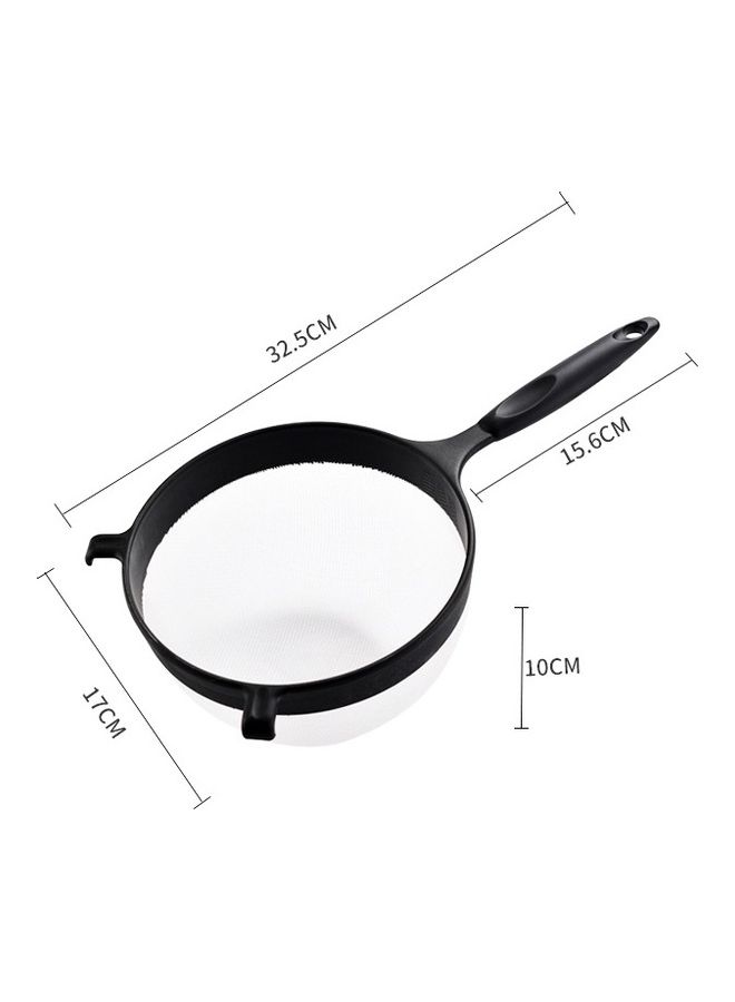 NIBEMINENT 5-Piece Plastic Flour Sieve Black/White - Image 3