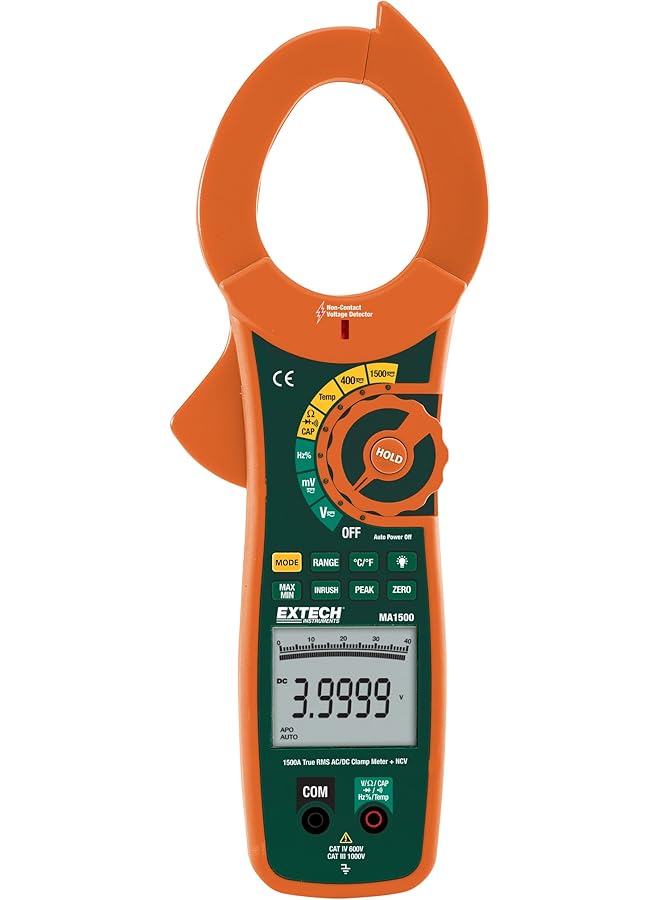 Extech Ma1500 True Rms 1500A Ac/Dc Clamp Meter And Ncv - Image 1