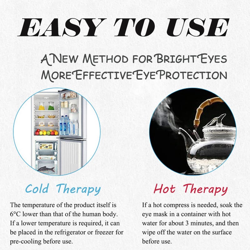 coldchill Cooling Eye Mask, Reusable Cold Eye Mask for Hot Cold Treatment for Eye Strain, Eye Swelling, Eye Redness, Puffy Eyes, Dark Circles, Smooth Fine Lines, and Eye Recover Surgery. 2 Packs (Blue) - Image 4