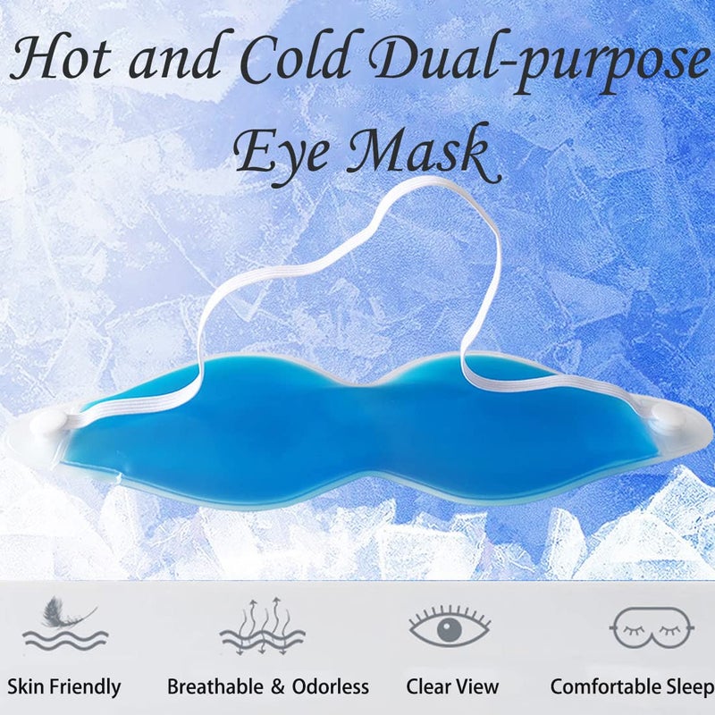 coldchill Cooling Eye Mask, Reusable Cold Eye Mask for Hot Cold Treatment for Eye Strain, Eye Swelling, Eye Redness, Puffy Eyes, Dark Circles, Smooth Fine Lines, and Eye Recover Surgery. 2 Packs (Blue) - Image 5