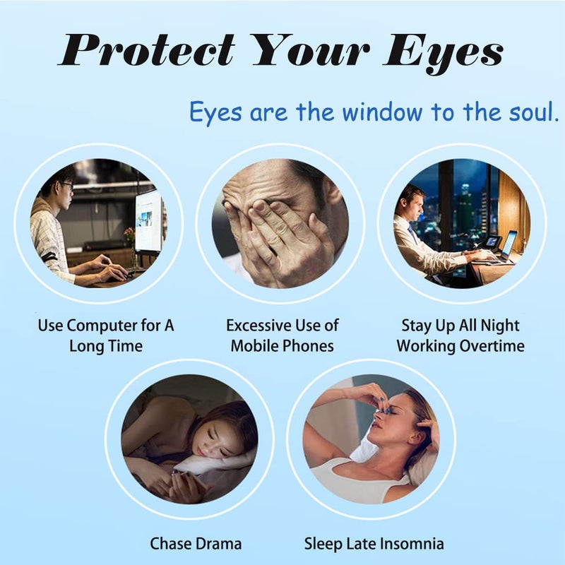 coldchill Cooling Eye Mask, Reusable Cold Eye Mask for Hot Cold Treatment for Eye Strain, Eye Swelling, Eye Redness, Puffy Eyes, Dark Circles, Smooth Fine Lines, and Eye Recover Surgery. 2 Packs (Blue) - Image 3