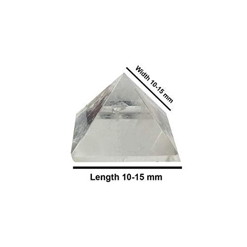 Crystu Natural Clear Quartz Pyramid for Reiki Healing and Crystal Healing Stone Pyramid Size 10-15 mm (Color : Clear) Pack of 1 pc - Image 4