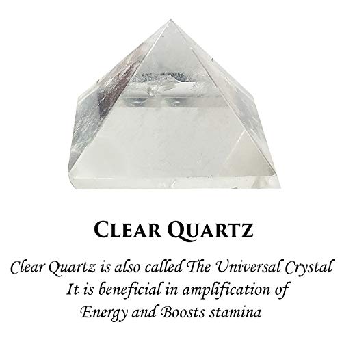 Crystu Natural Clear Quartz Pyramid for Reiki Healing and Crystal Healing Stone Pyramid Size 10-15 mm (Color : Clear) Pack of 1 pc - Image 3