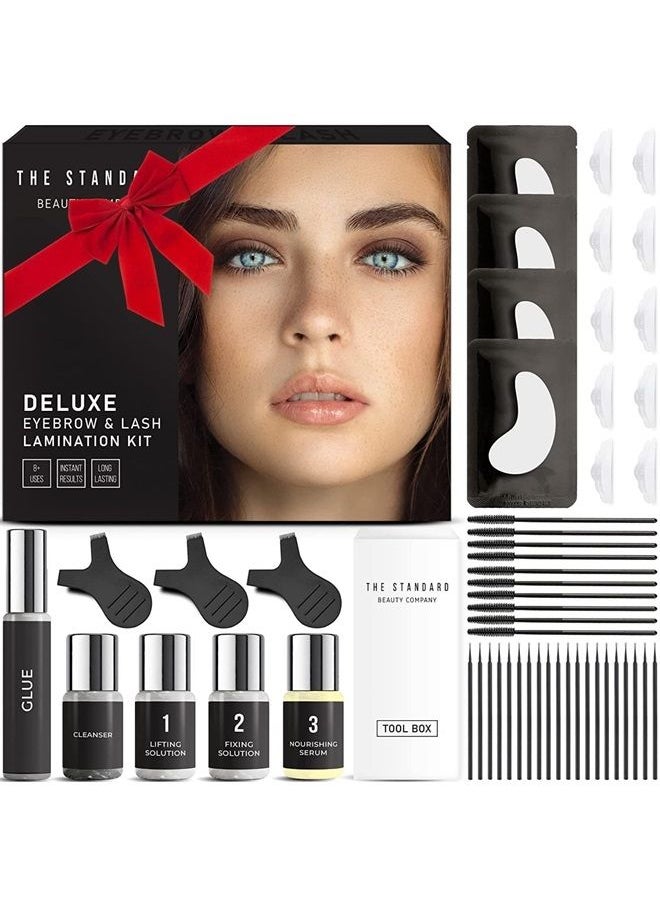 The Standard Beauty Brand - The Standard Beauty Co. Deluxe Brow Lamination & Lash Lift Kit | 2-in-1 Combo Kit | Easy At-Home DIY Perming Kit for Feathered Brows & Fanned Lashes | Instantly Fuller Eyebrows | Curled Eyelashes - Image 1