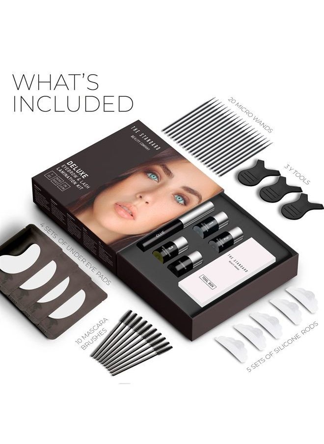 The Standard Beauty Brand - The Standard Beauty Co. Deluxe Brow Lamination & Lash Lift Kit | 2-in-1 Combo Kit | Easy At-Home DIY Perming Kit for Feathered Brows & Fanned Lashes | Instantly Fuller Eyebrows | Curled Eyelashes - Image 1