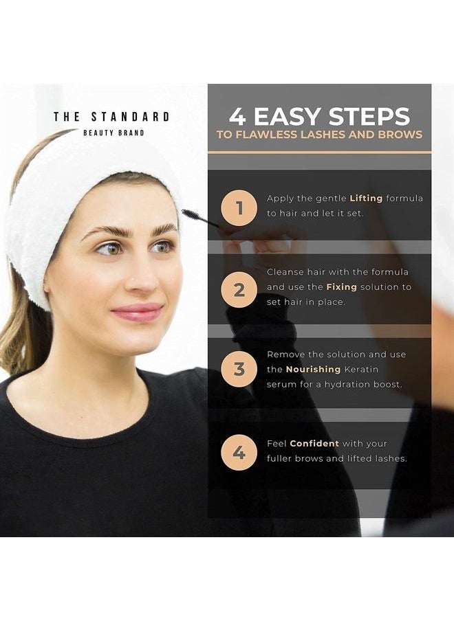 The Standard Beauty Brand - The Standard Beauty Co. Deluxe Brow Lamination & Lash Lift Kit | 2-in-1 Combo Kit | Easy At-Home DIY Perming Kit for Feathered Brows & Fanned Lashes | Instantly Fuller Eyebrows | Curled Eyelashes - Image 1