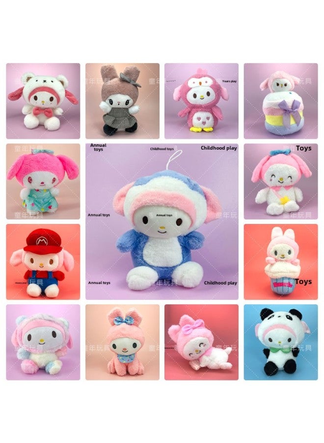 Catch Doll Machine Cute Eight-inch Plush Toy Small Doll Wedding Throw Doll Companion Gift Logo-Specifications:beautiful Rabbit Skirt  - Image 2