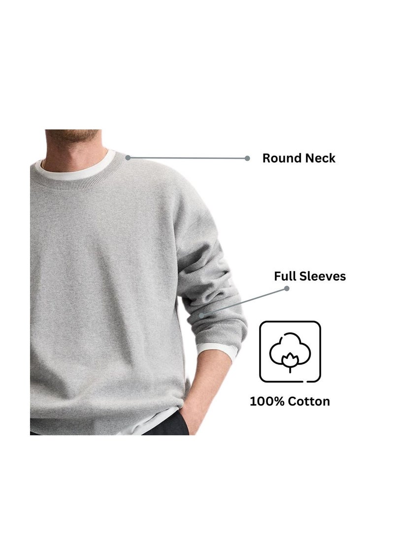 PRINTSHOP4ME Sweatshirt For Men-Warm Fleece Round Neck Sweatshirt,Long Sleeve-Perfect For Winter,Stylish And Comfortable,Ideal For Daily Wear,Sports,Workouts - Image 5