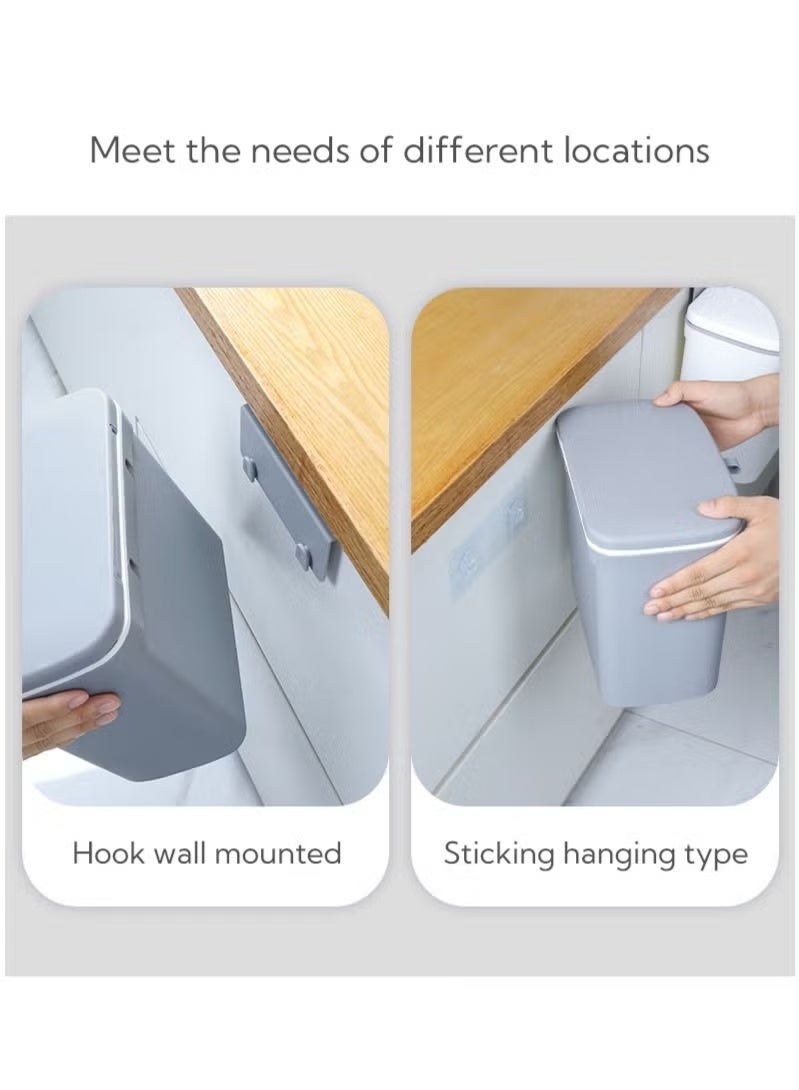 Betaoby 9L Kitchen Compost Bin For Counter Top or Under Sink Hanging Small Trash Can With Lid - Image 5