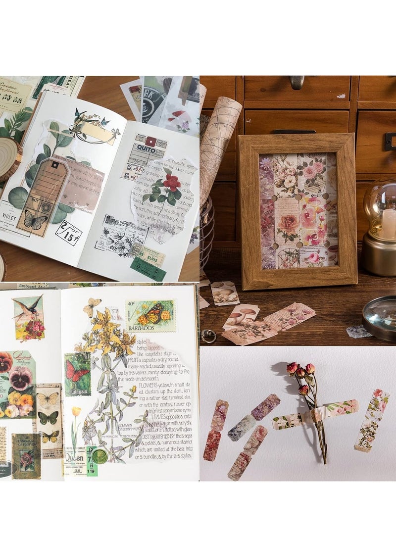 SYOSI Scrapbooking Supplies Kit, 488 Pcs Vintage Junk Journaling Stickers, Retro Ephemera Pack with Scrapbook Paper Botanical Stickers, Aesthetic Sticker Book for Planners Diary DIY Crafts Collage - Image 3
