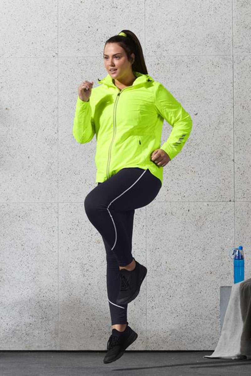 Tchibo Women Regular Fit Wind Protection Running Jacket, Lime - Image 1